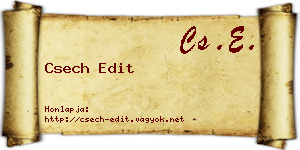 Csech Edit névjegykártya