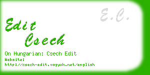 edit csech business card